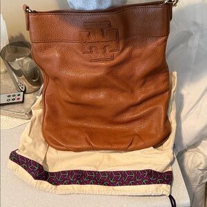 Tory Burch Tan Leather Shoulder Bag